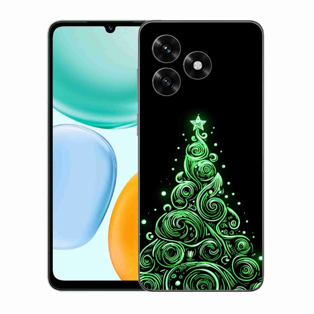 Gél borítás mmCase a Honor X5c Plus számára - neon karácsonyfa 3