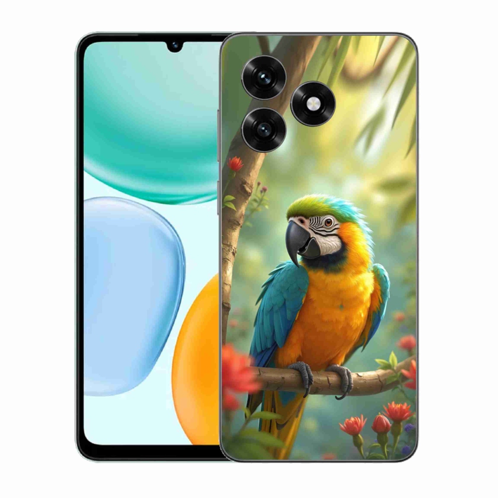 mmCase géltok az Honor X5c Plus-hoz – kék-sárga ara papagáj