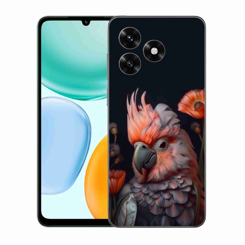 mmCase géltok az Honor X5c Plus-hoz – színes kakadu papagáj