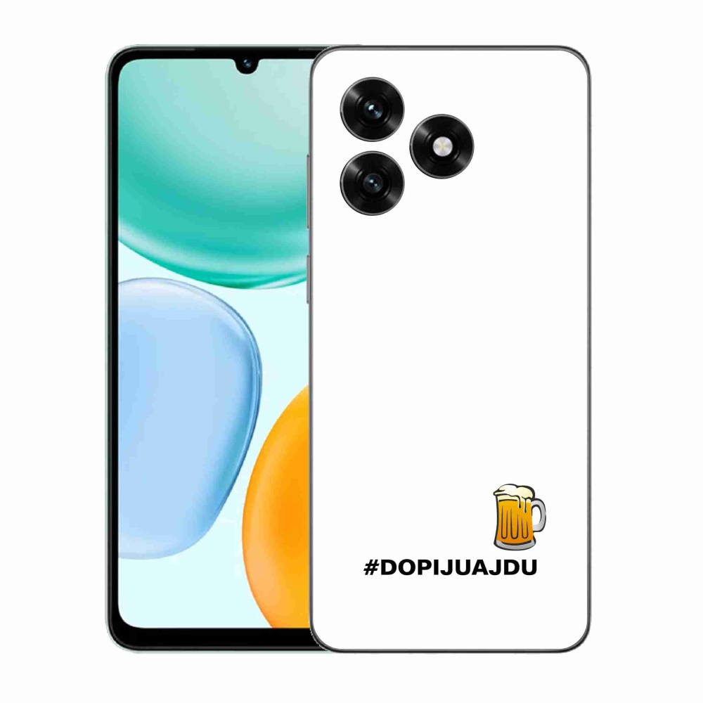 Gél borítás mmCase a Honor X5c Plus számára - sör motívum 1 fehér háttér