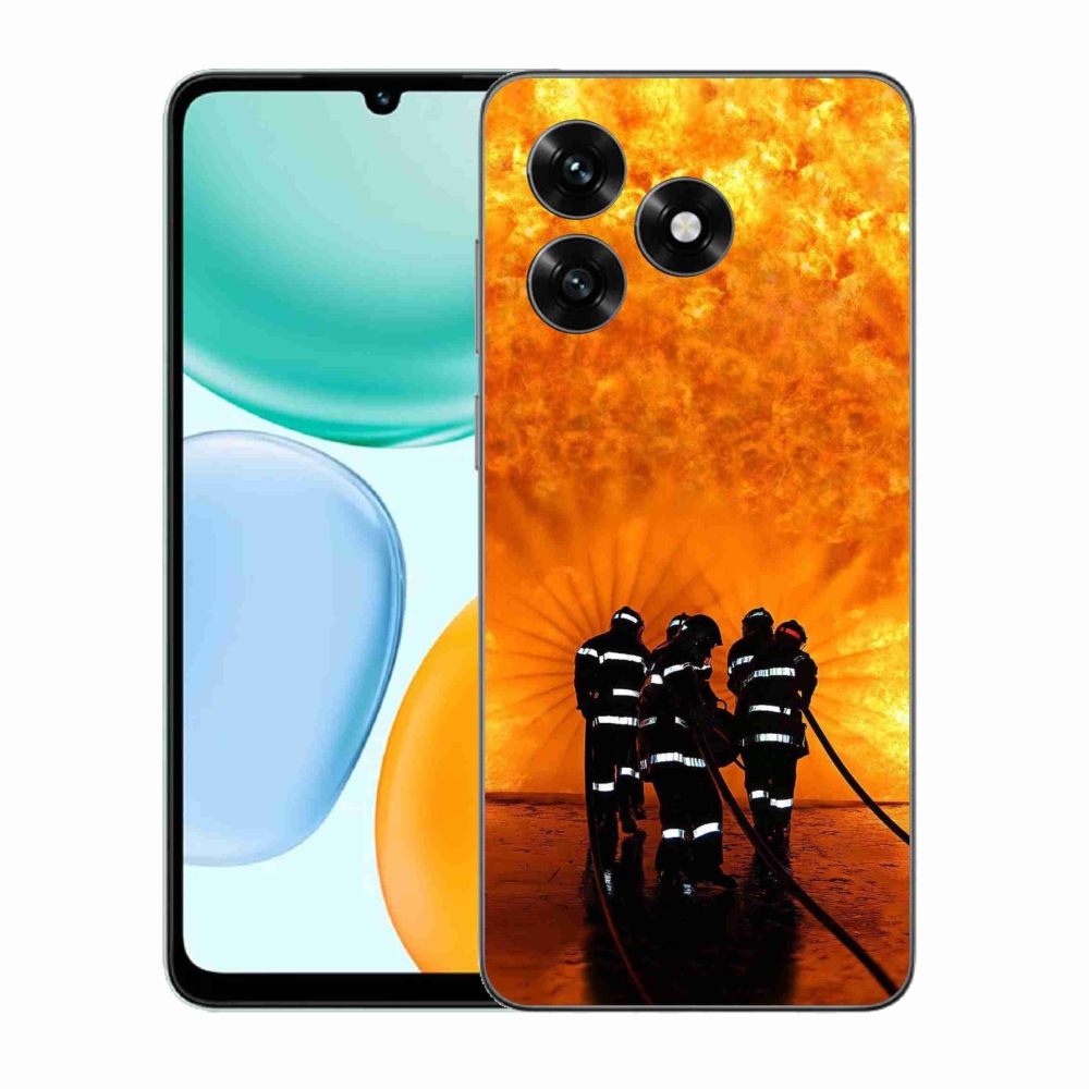 Zselés borítás mmCase a Honor X5c Plus számára - tűz