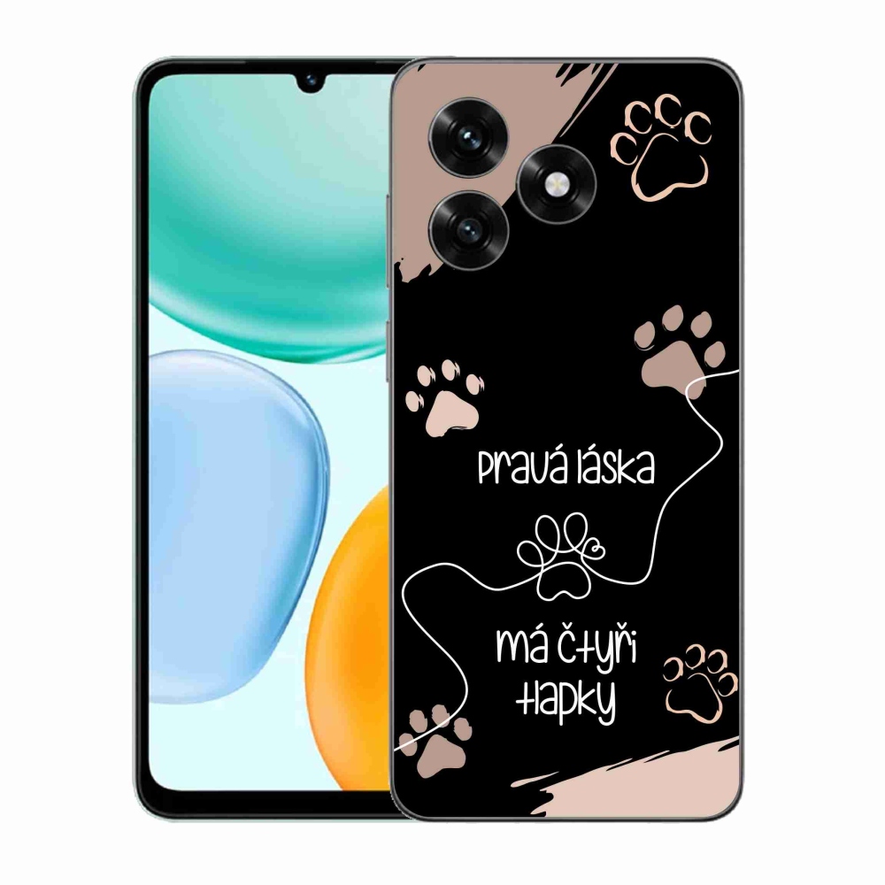 Gél borítás mmCase a Honor X5c Plus készülékhez - kutyamotívum 1 fekete háttér