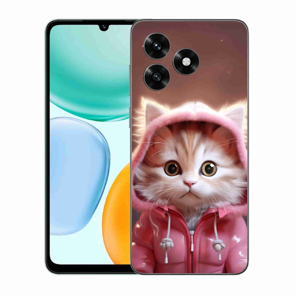 Gél borítás mmCase a Honor X5c Plus számára - aranyos cica 3