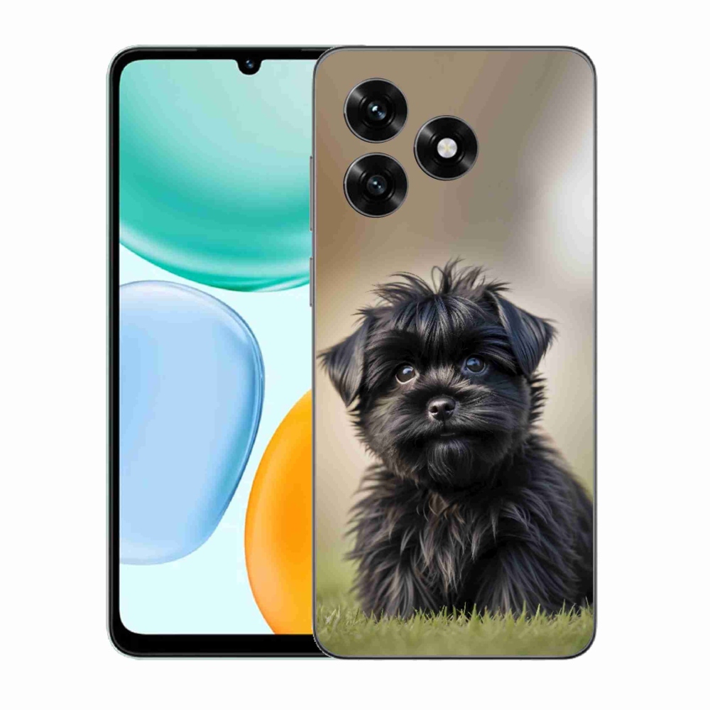 mmCase gél tok az Honor X5c Plus-hoz – aranyos fekete kutyus