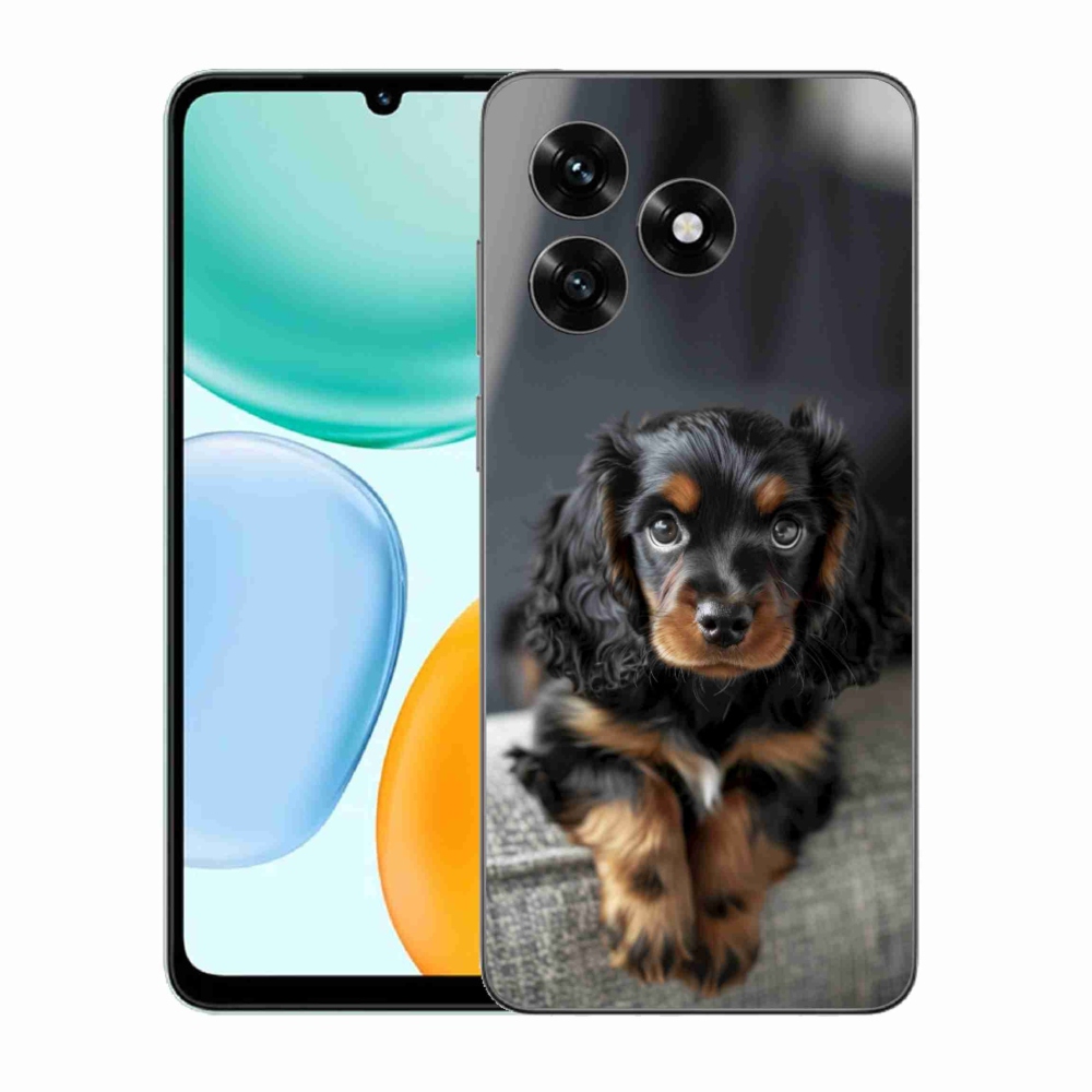 mmCase gél tok az Honor X5c Plus-hoz – aranyos, hosszúszőrű tacskó