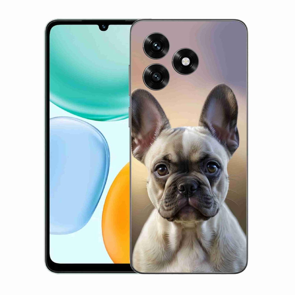mmCase gél tok az Honor X5c Plus-hoz – aranyos francia buldog