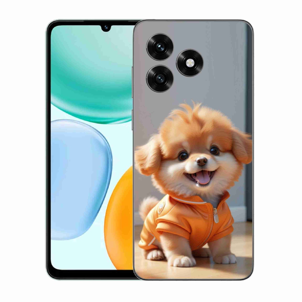 mmCase gél tok az Honor X5c Plus-hoz – aranyos pomerániai pulóverben