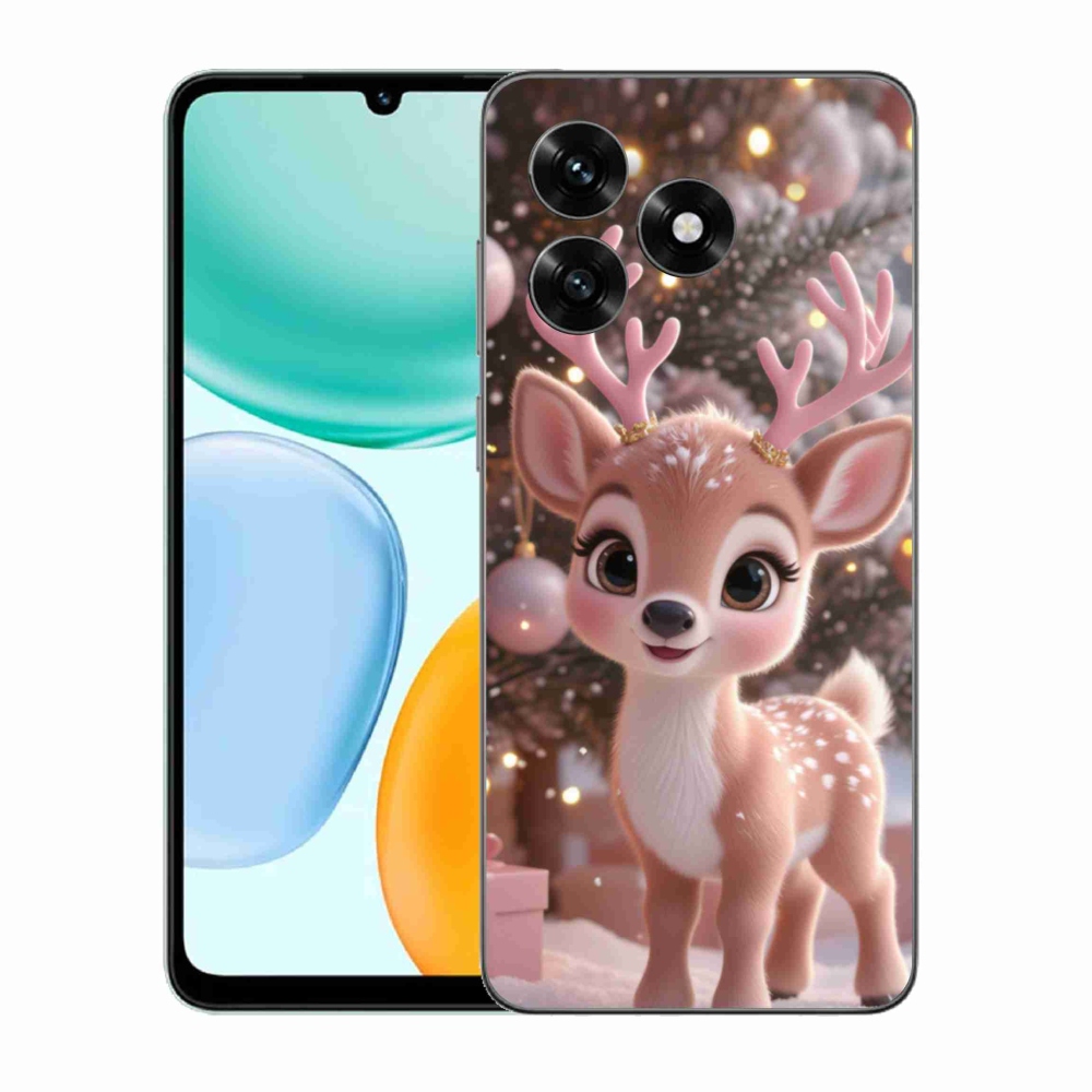 Zselés borítás mmCase a Honor X5c Plus számára - aranyos rénszarvas