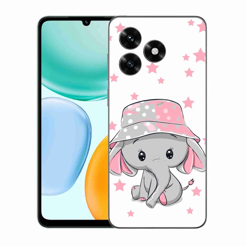 Gél borítás mmCase a Honor X5c Plus számára - rózsaszín elefánt