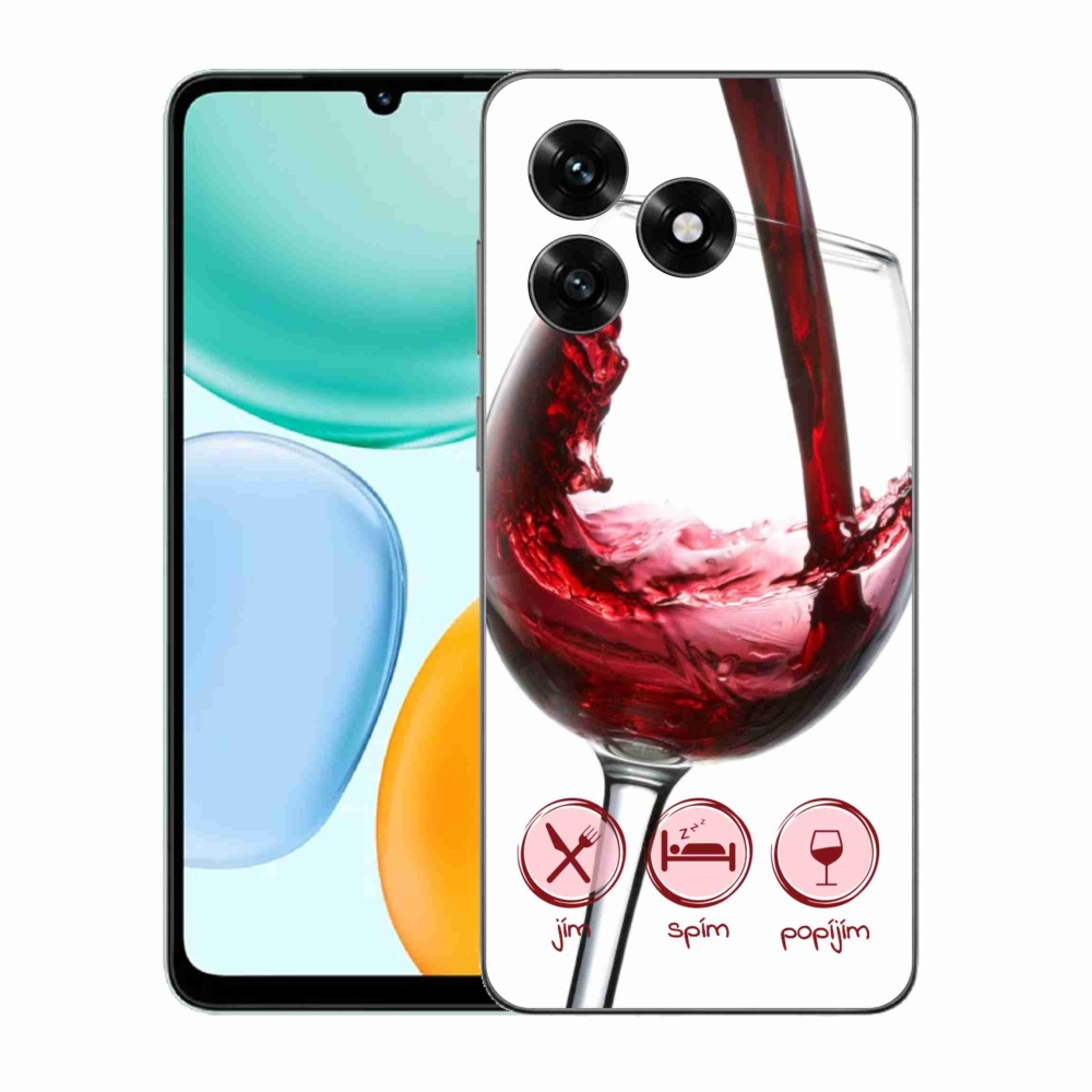 Zselés borítás mmCase a Honor X5c Plus készülékhez - borospohár piros