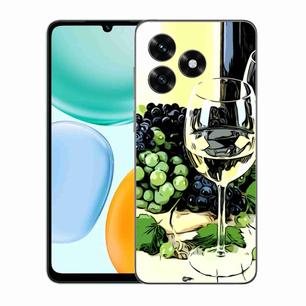 Zselés borítás mmCase a Honor X5c Plus számára - pohár bor