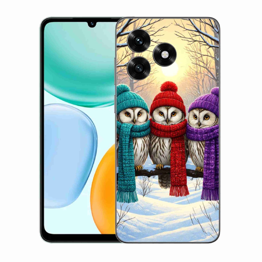 Gél borítás mmCase a Honor X5c Plus számára - bagoly barátok