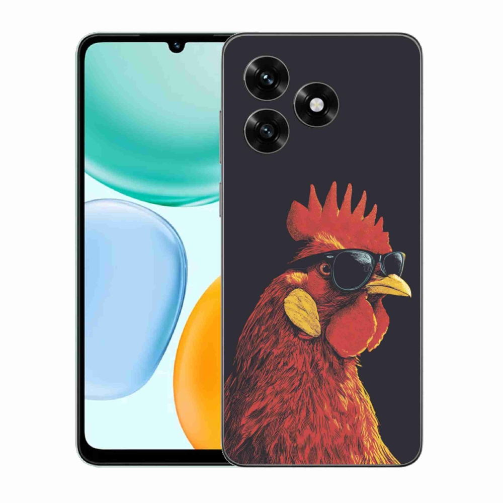 Gél borítás mmCase a Honor X5c Plus számára - stílusos kakas