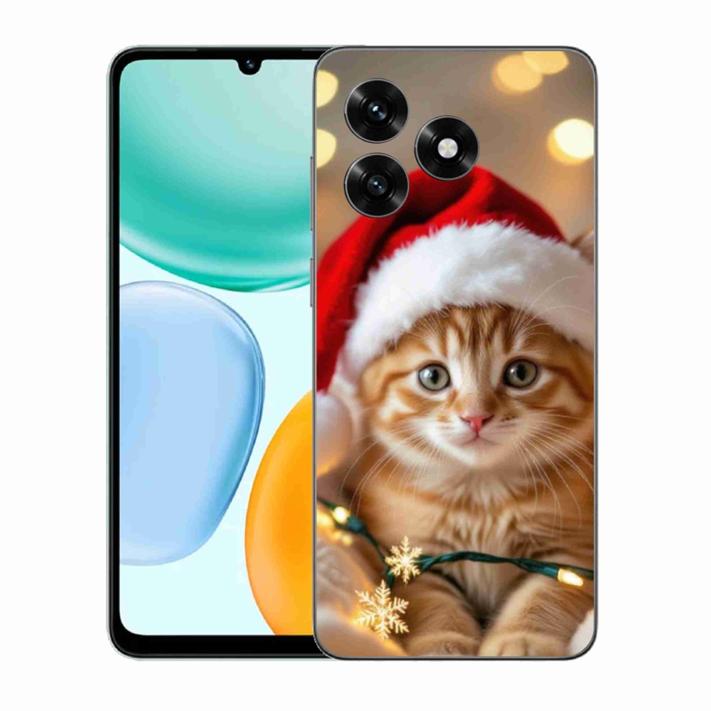 Gél borítás mmCase a Honor X5c Plus számára - Karácsonyi cica