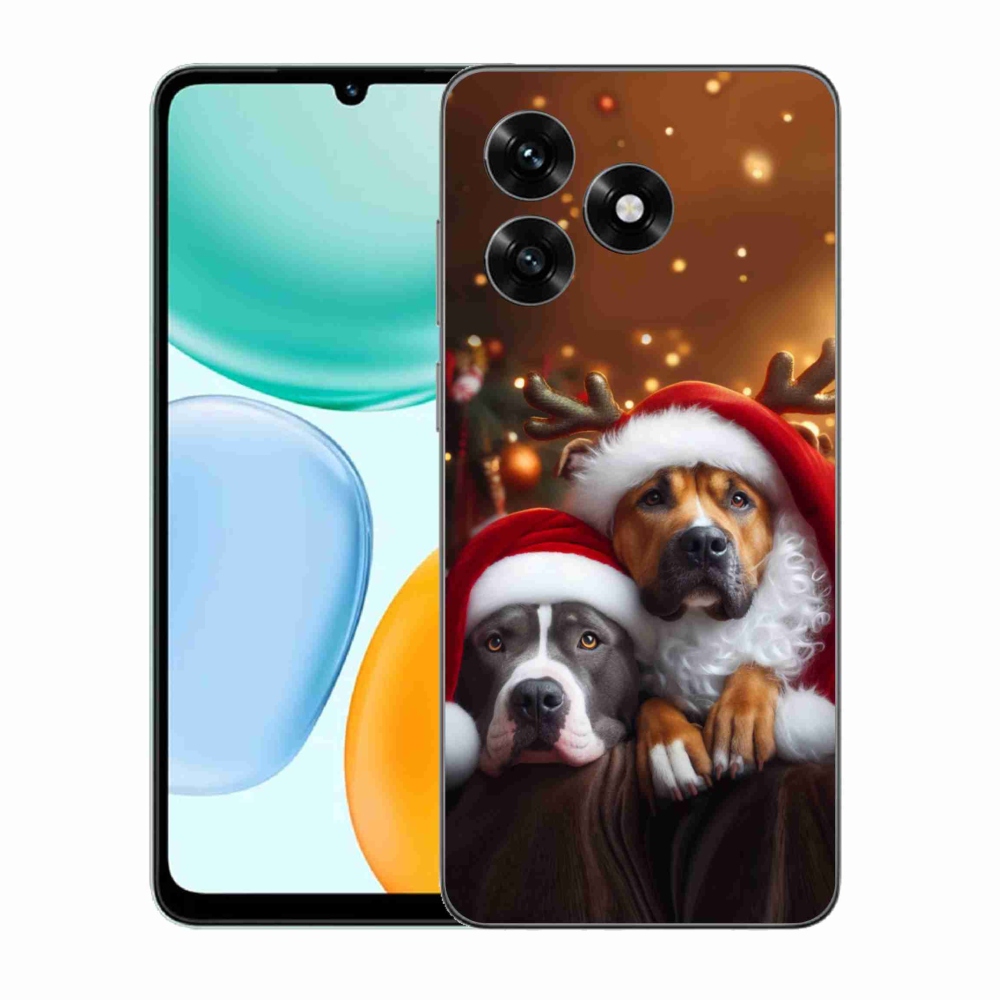 Gél borítás mmCase a Honor X5c Plus számára - Karácsonyi kutyák