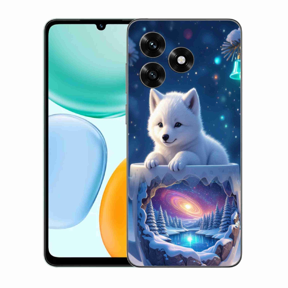 Gél borítás mmCase a Honor X5c Plus számára - Karácsonyi kölyökkutya