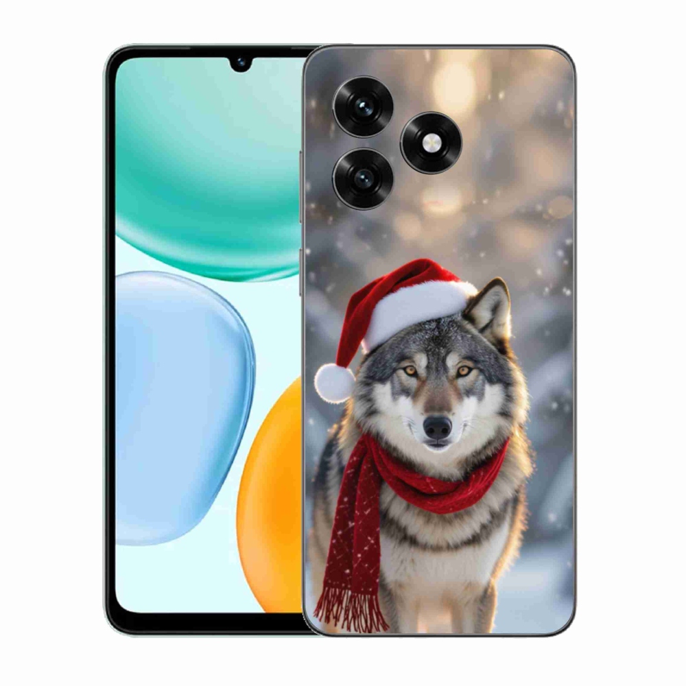Gél borítás mmCase a Honor X5c Plus számára - Karácsonyi farkas