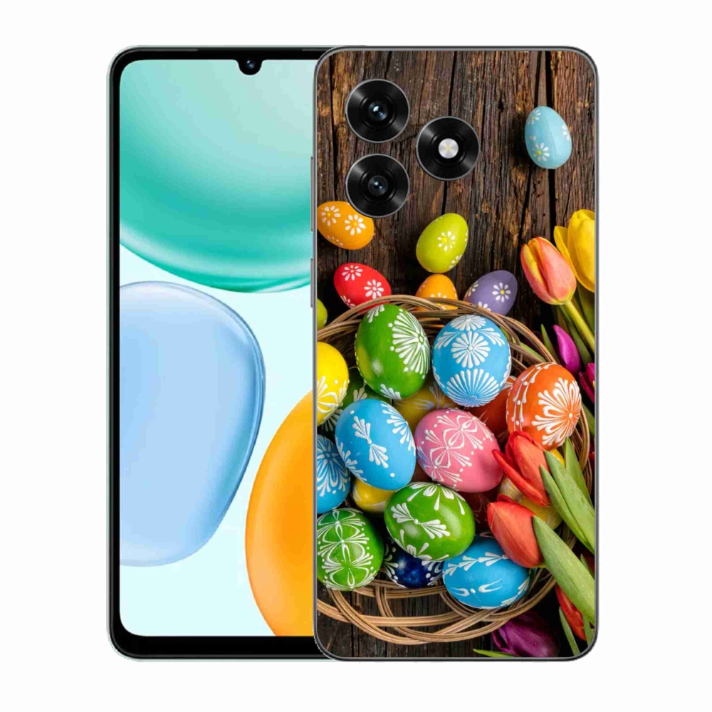 Zselés borítás mmCase a Honor X5c Plus számára - Húsvéti tojások