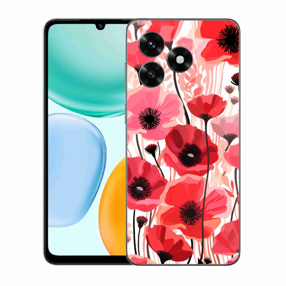 Zselés borítás mmCase a Honor X5c Plus készülékhez - mákos 1