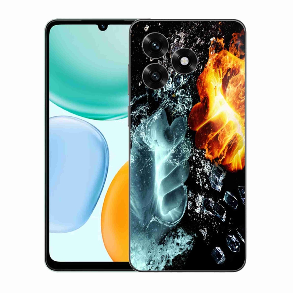 Zselés borítás mmCase a Honor X5c Plus számára - víz és tűz