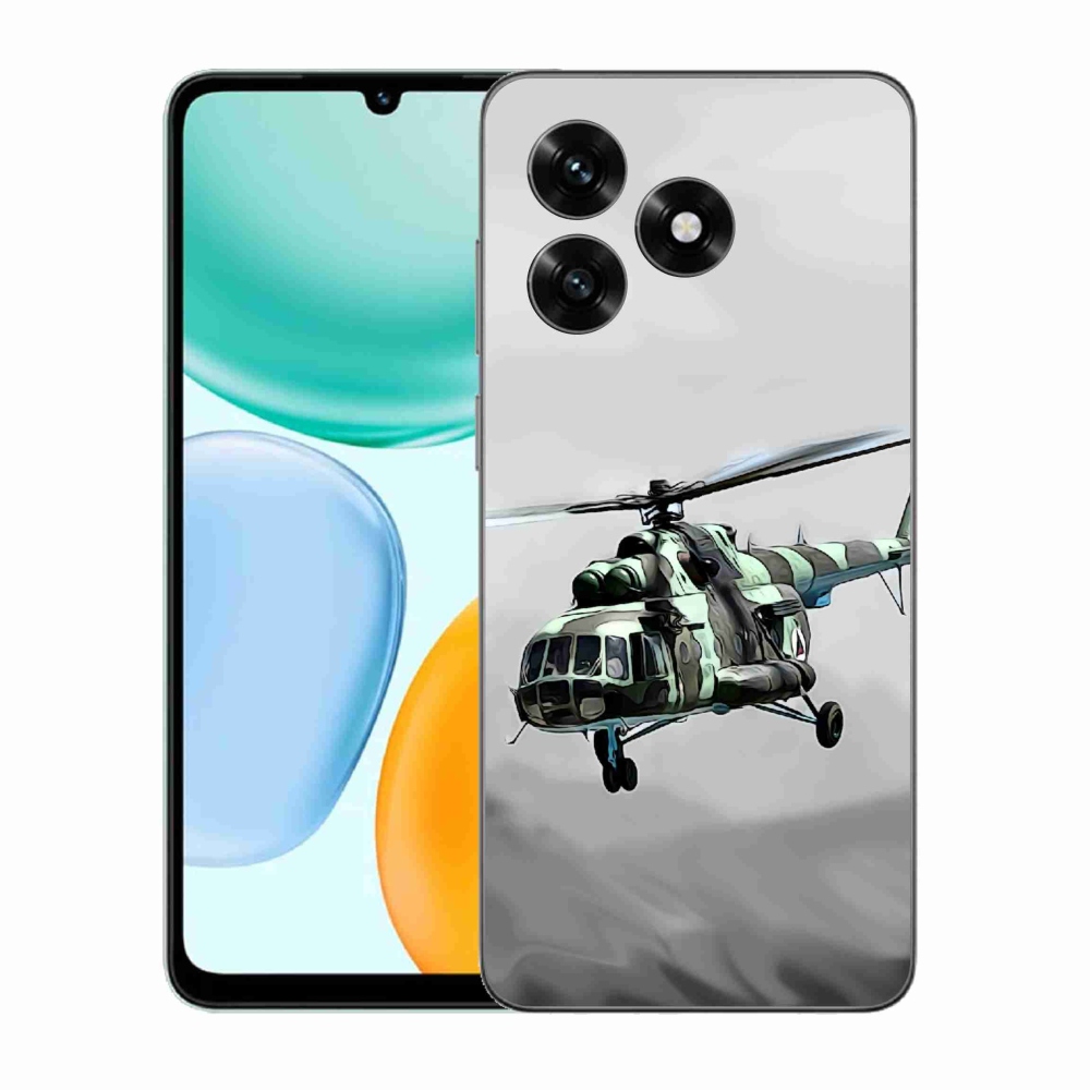 Zselés borítás mmCase a Honor X5c Plus számára - katonai helikopter