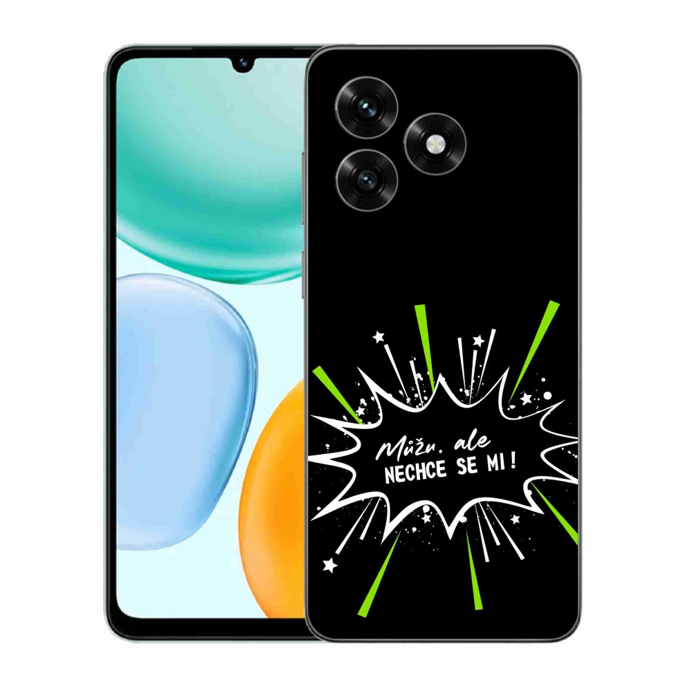 Gél borító mmCase a Honor X5c Plus készülékhez - vicces szöveg 11 fekete háttér
