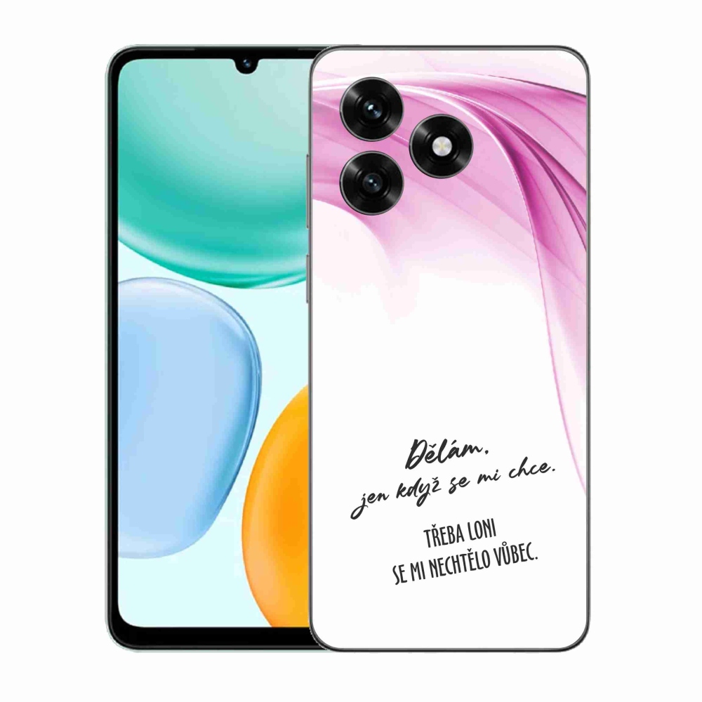 Gél borító mmCase a Honor X5c Plus számára - vicces szöveg 12 fehér háttér