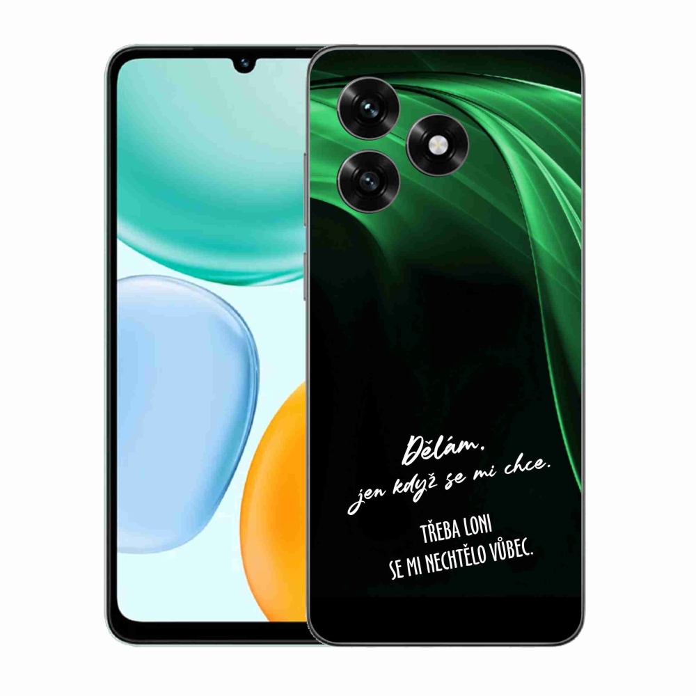 Gél borító mmCase a Honor X5c Plus készülékhez - vicces szöveg 12 fekete háttér