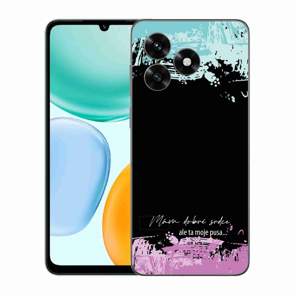 Gél borító mmCase a Honor X5c Plus-hoz - vicces szöveg 3 fekete háttérrel