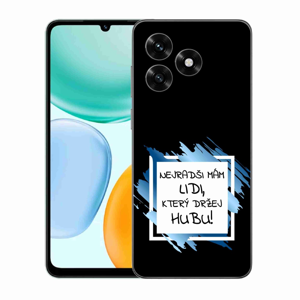 Gél borító mmCase a Honor X5c Plus-hoz - vicces szöveg 7 fehér és fekete háttérrel