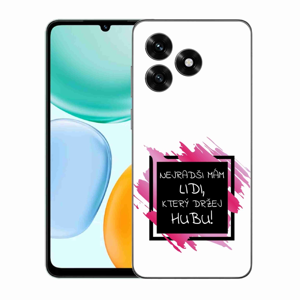 Gél borító mmCase a Honor X5c Plus-hoz - vicces szöveg 7 fekete és fehér háttérrel