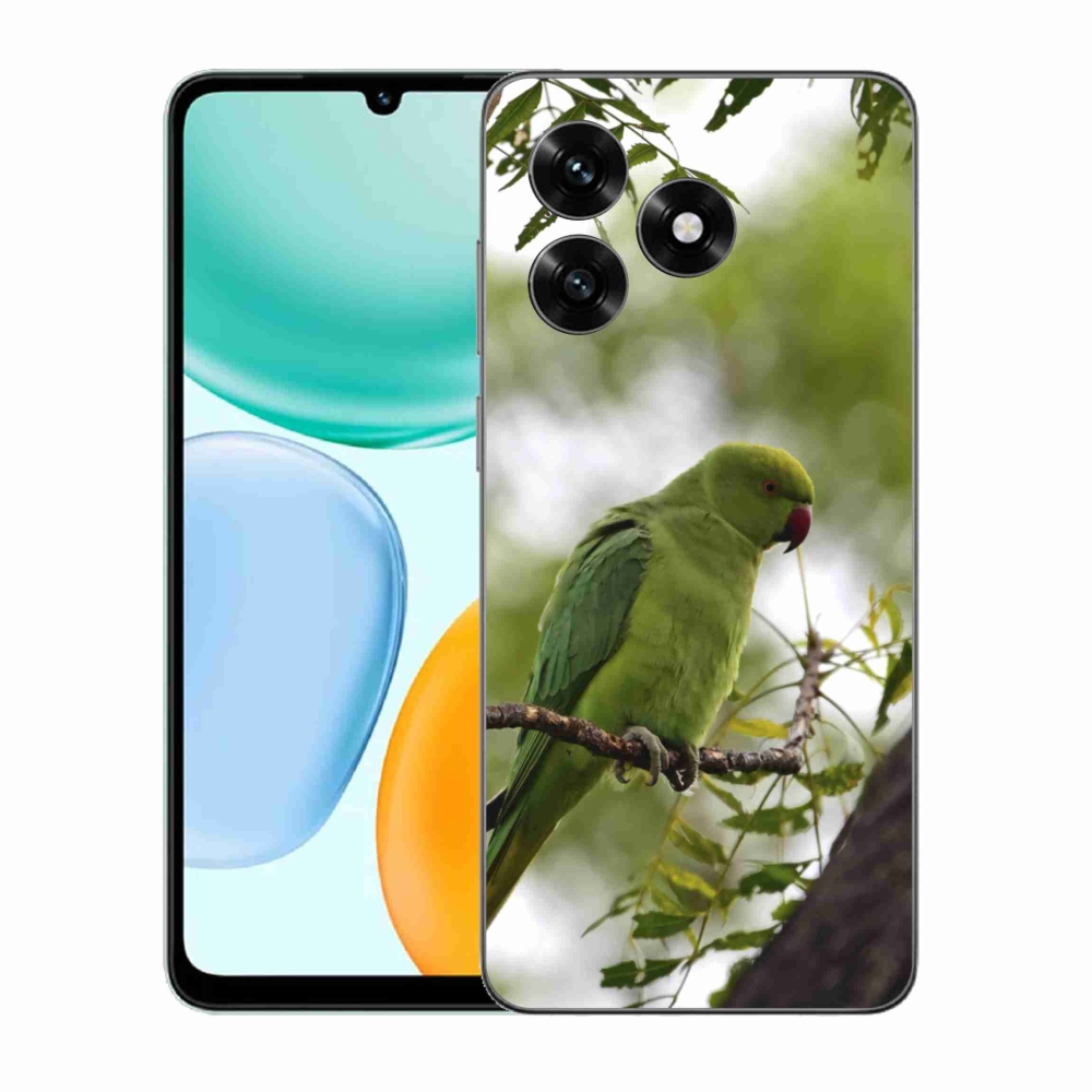 Zselés borítás mmCase a Honor X5c Plus készülékhez - zöld papagáj