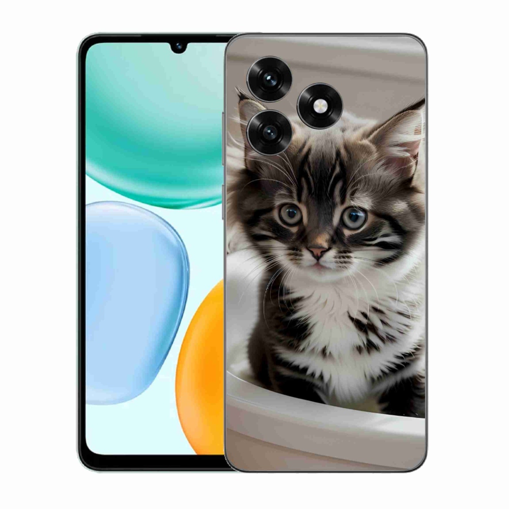 Gél borítás mmCase a Honor X5c Plus számára - kíváncsi cica