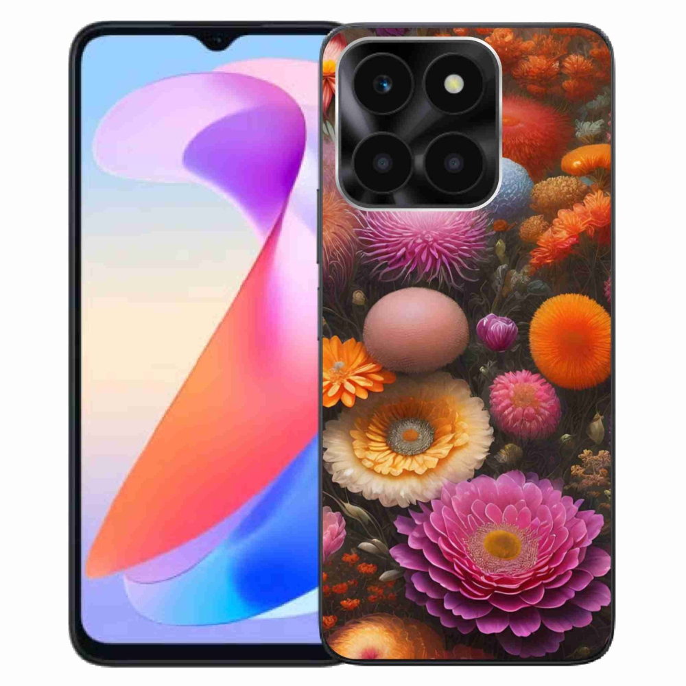 Gél borító mmCase a Honor X6a számára - virágos kompozíció