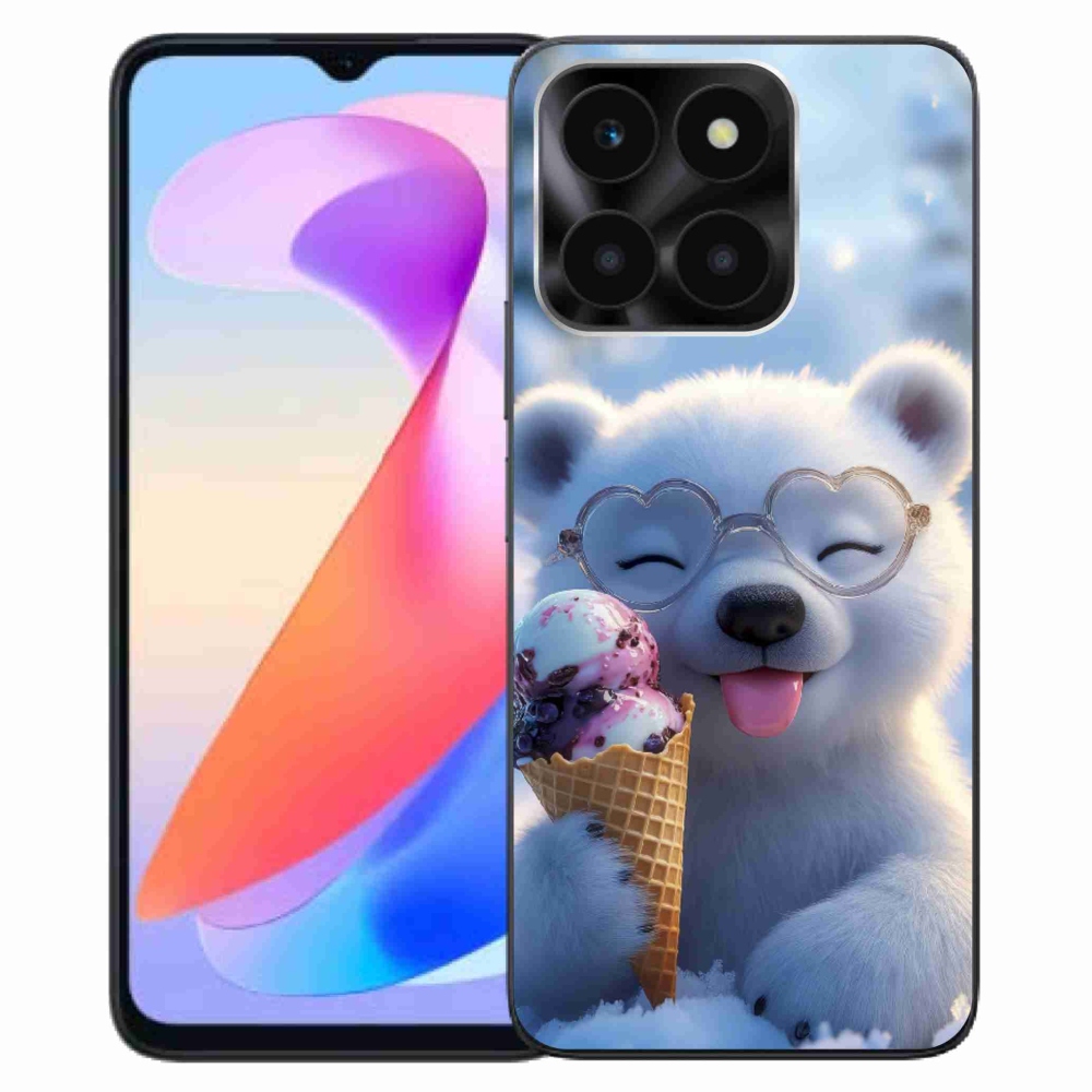 mmCase gél tok az Honor X6a-hoz – jégkrémet evő mackó