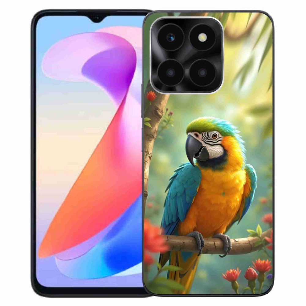 mmCase gél tok az Honor X6a-hoz – kék-sárga ara papagáj