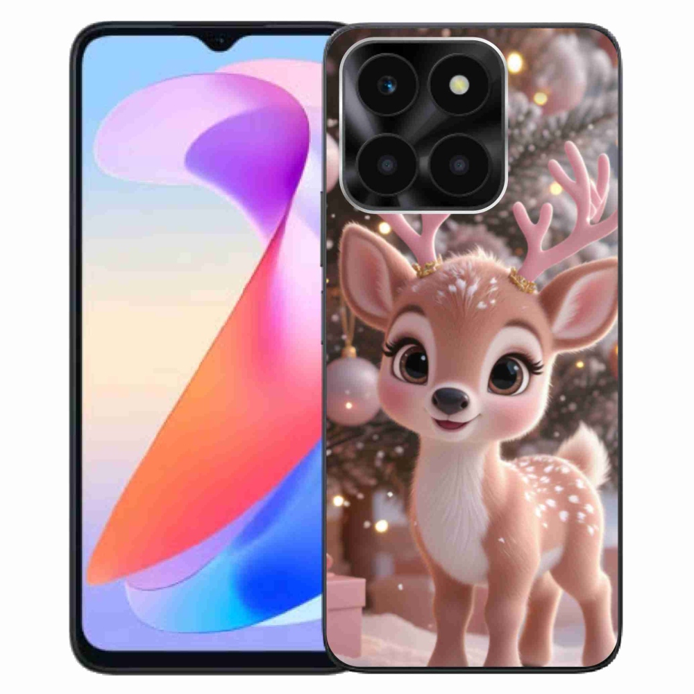 Zselés borítás mmCase a Honor X6a számára - aranyos rénszarvas