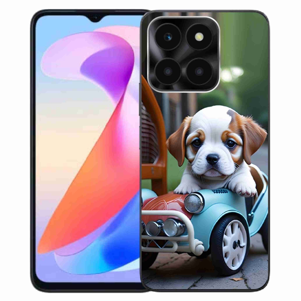 mmCase géltok az Honor X6a-hoz – kiskutya egy retro autóban