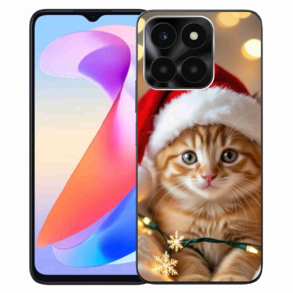 Gél borítás mmCase a Honor X6a számára - Karácsonyi cica