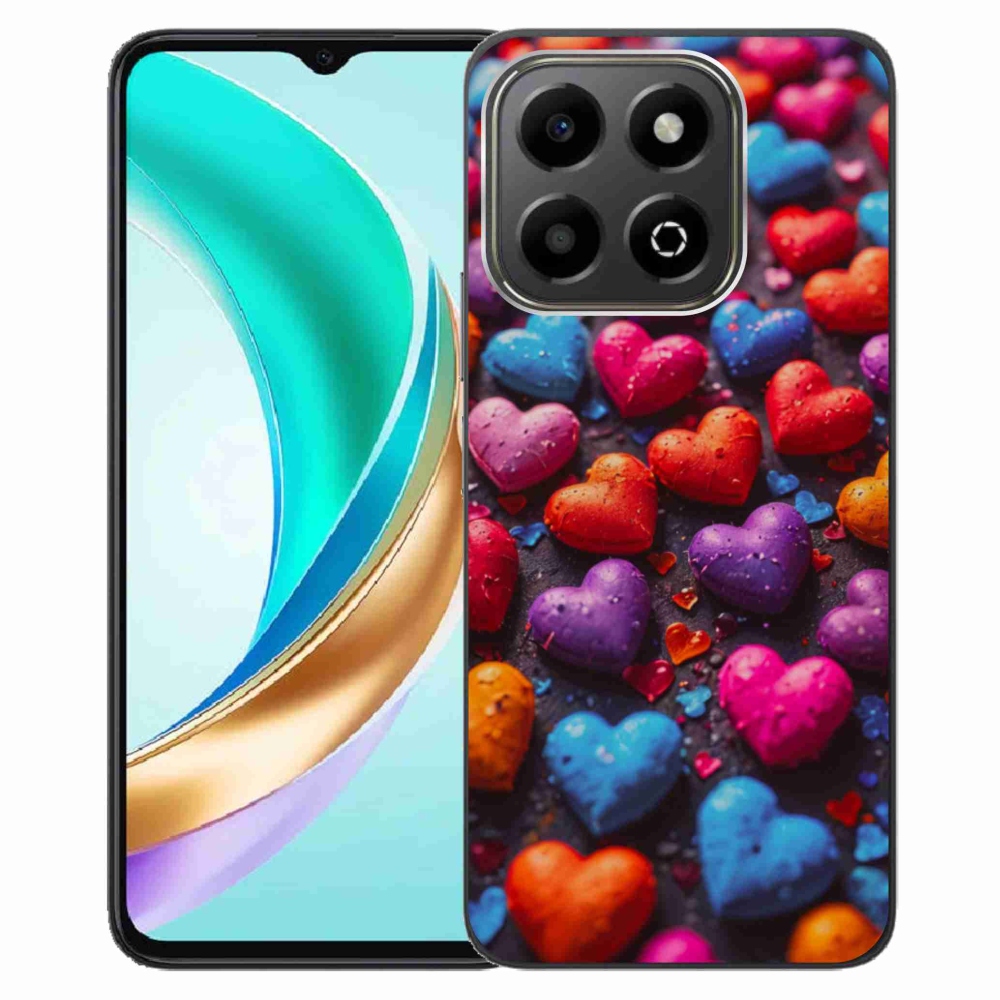 Zselés borítás mmCase a Honor X6b készülékhez - színes szív