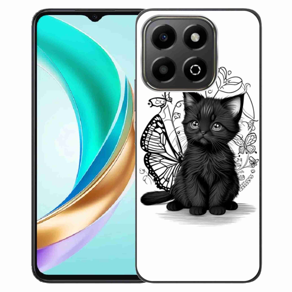 Gél borítás mmCase a Honor X6b készülékhez - fekete cica