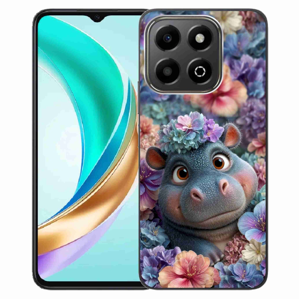 mmCase géltok az Honor X6b-hez – virágokkal díszített víziló