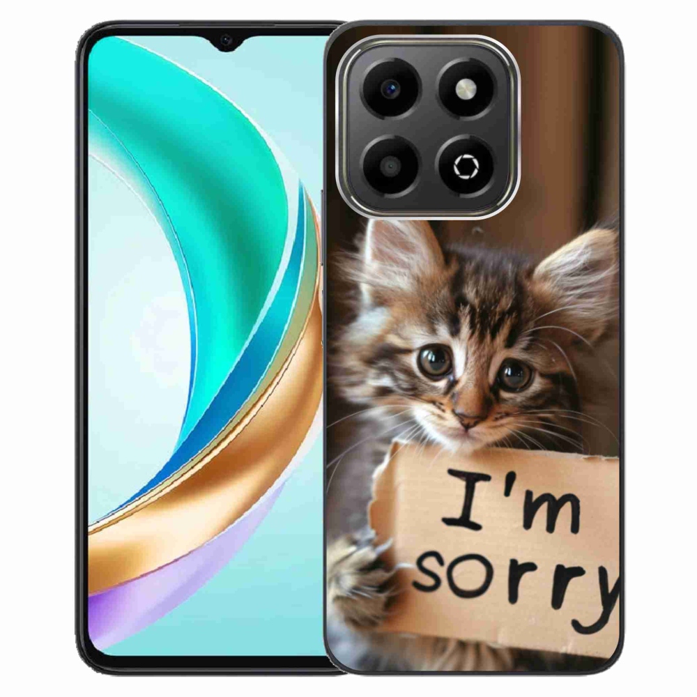 Zselés borítás mmCase a Honor X6b készülékhez - macska bocsánatkérése