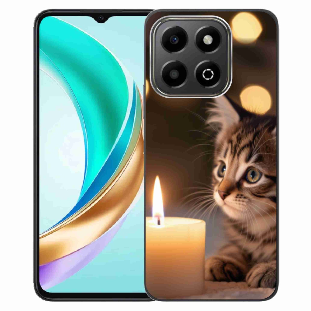 Gél borítás mmCase a Honor X6b készülékhez - cica és gyertya