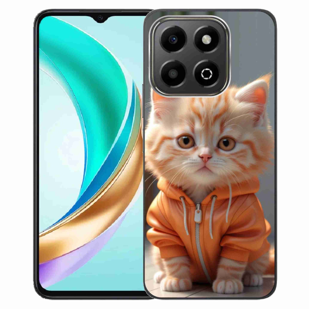 Gél borítás mmCase a Honor X6b számára - cica egy melegítőben