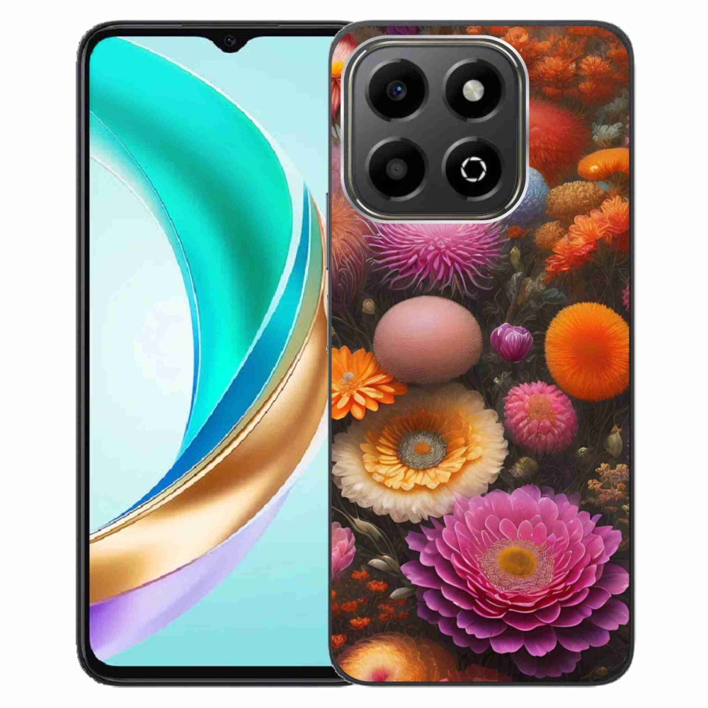 Gél borító mmCase a Honor X6b számára - virágos kompozíció