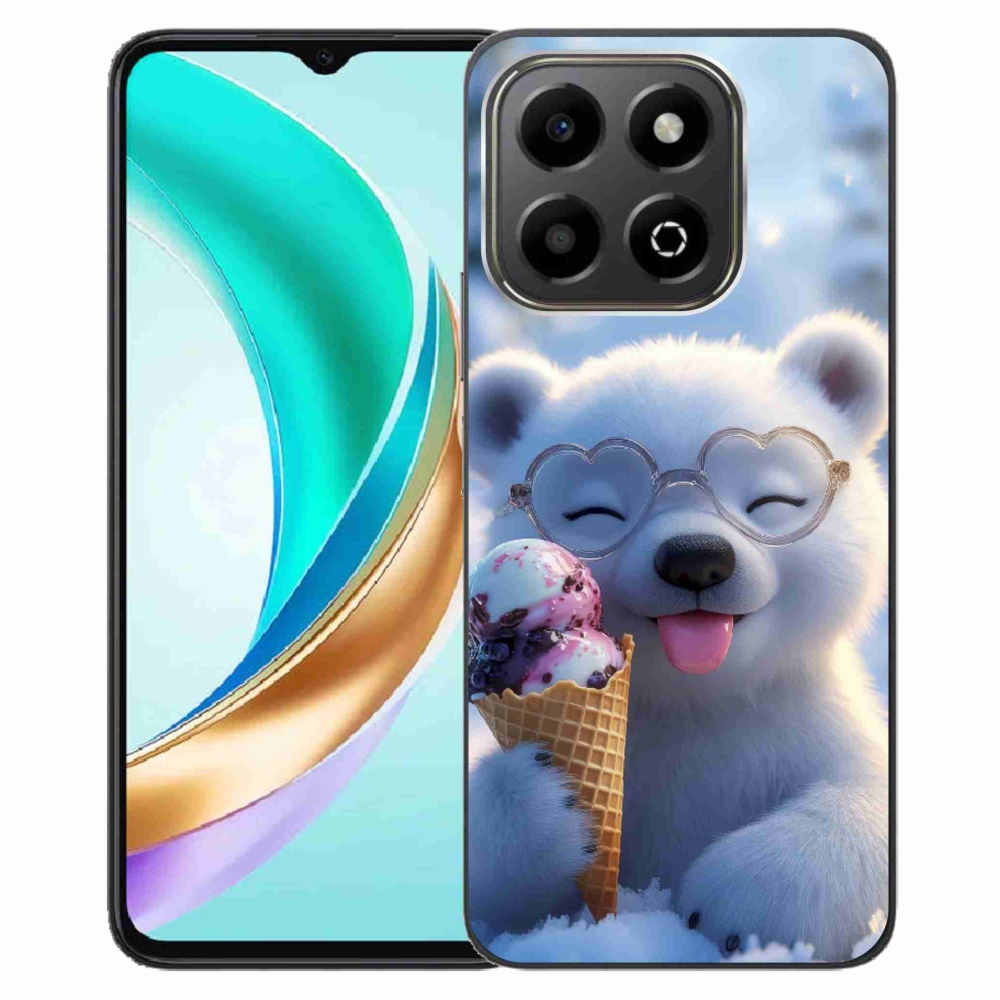 mmCase gél tok az Honor X6b-hez – jégkrémet evő mackó