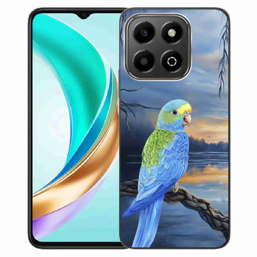 Zselés borítás mmCase Honor X6b készülékhez - kék papagáj