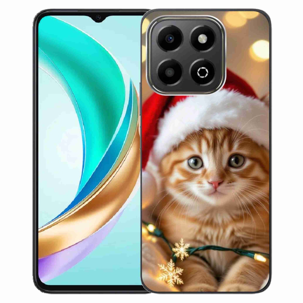 Gél borító mmCase a Honor X6b készülékhez - Karácsonyi cica