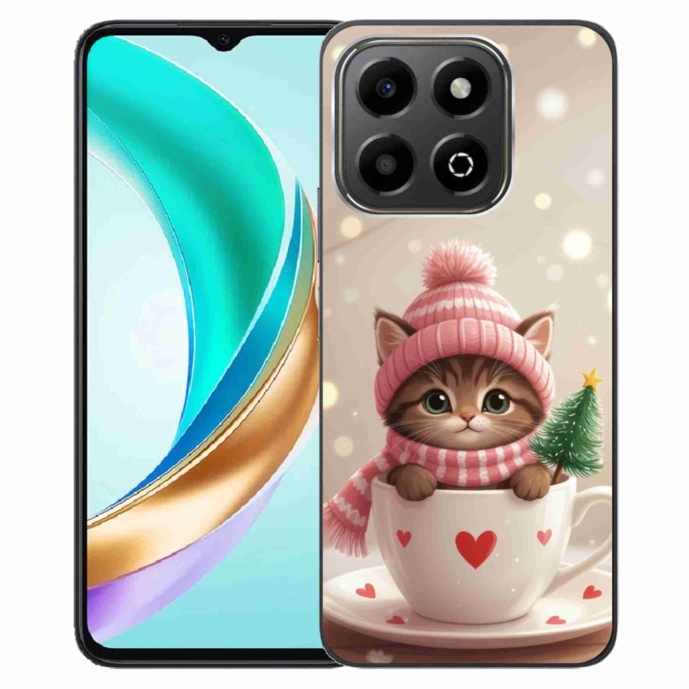 mmCase géltok az Honor X6b-hez – karácsonyi cica egy csészében